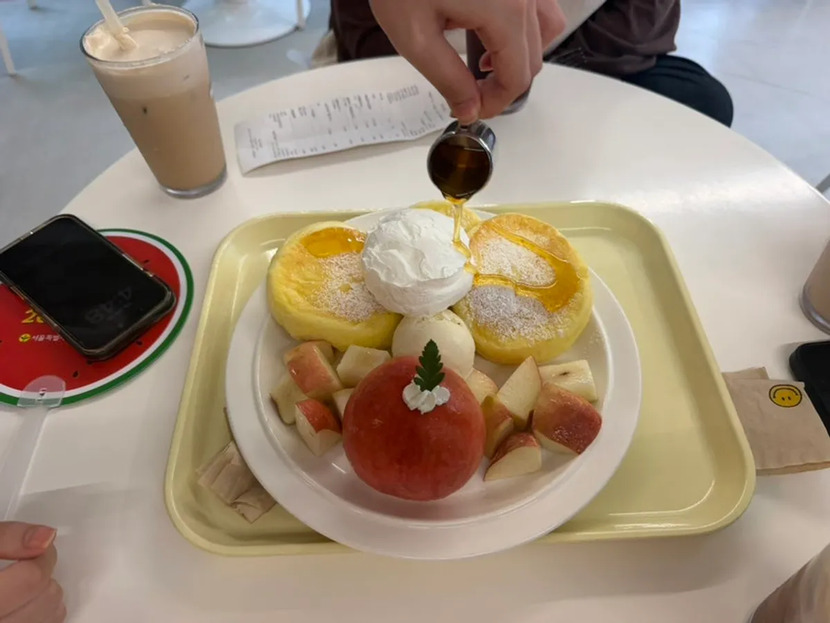 Think Fruit's signature peach soufflé