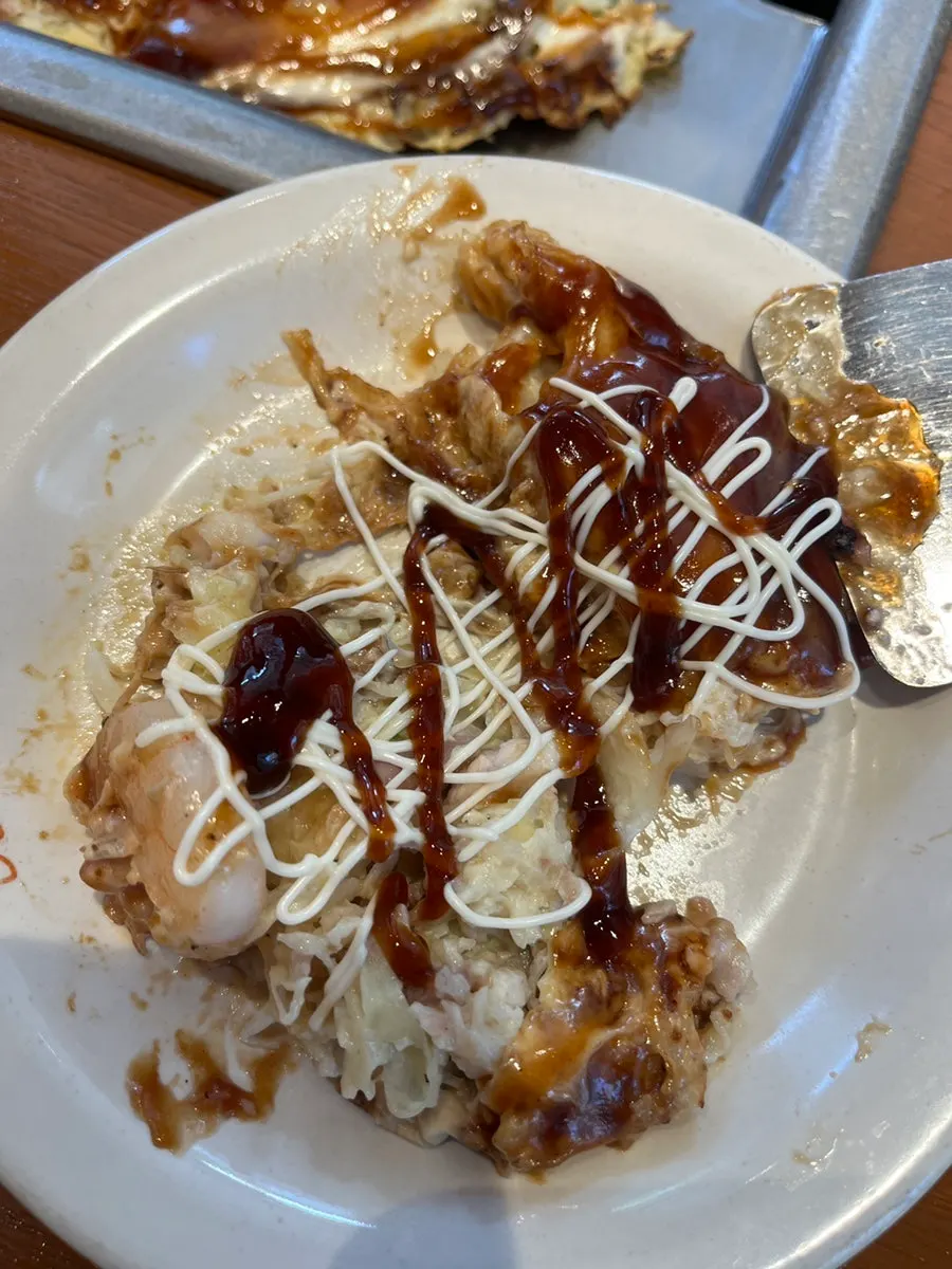 Karai yakisoba topped with a fried egg