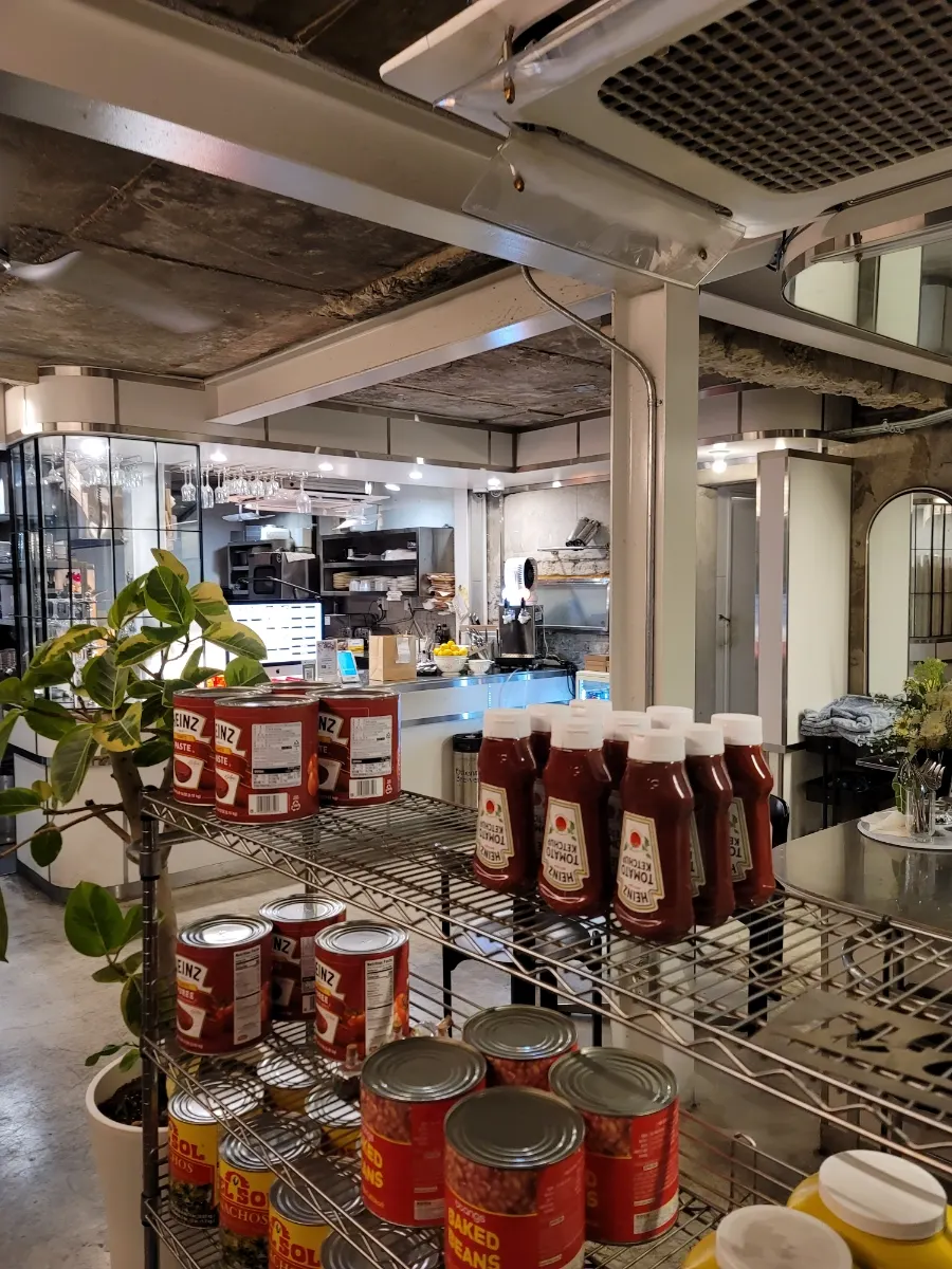 Stylishly decorated interior of Hippo Brunch House