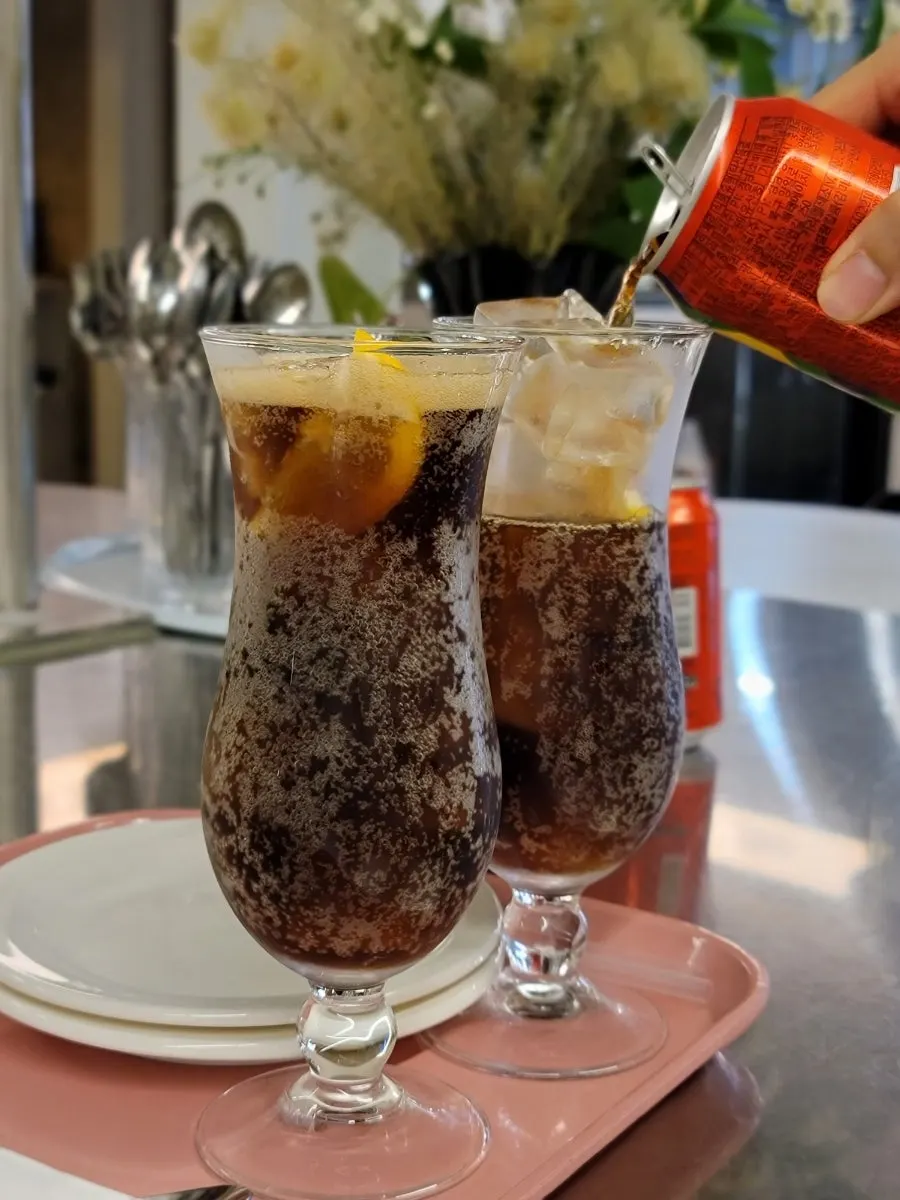 Zero Cola ordered after a run