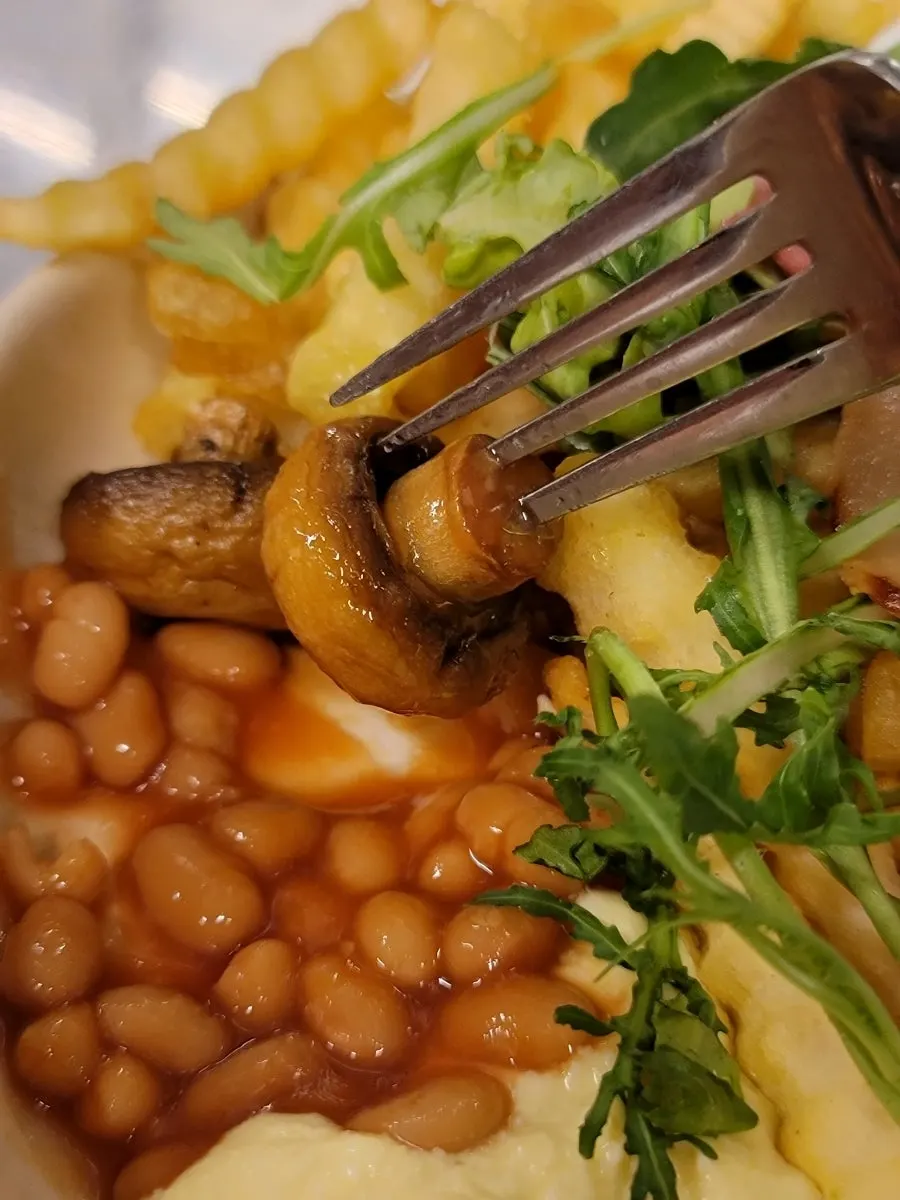 Mushrooms served with the brunch