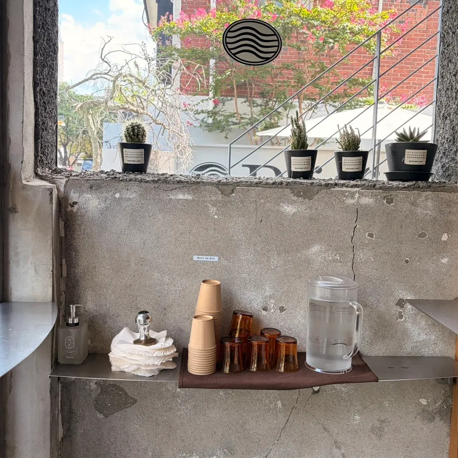 Café space filled with lighting fixtures