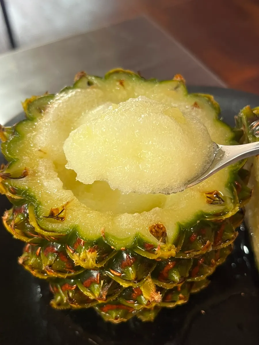 Sherbet eaten as a spicy-food finish