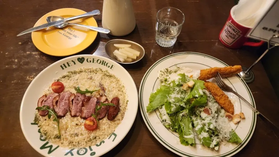 Photo of a yellow plate and table setting