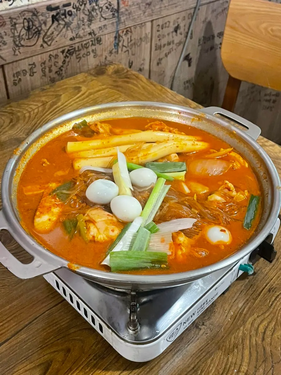 Chamisul and basic sides on the table