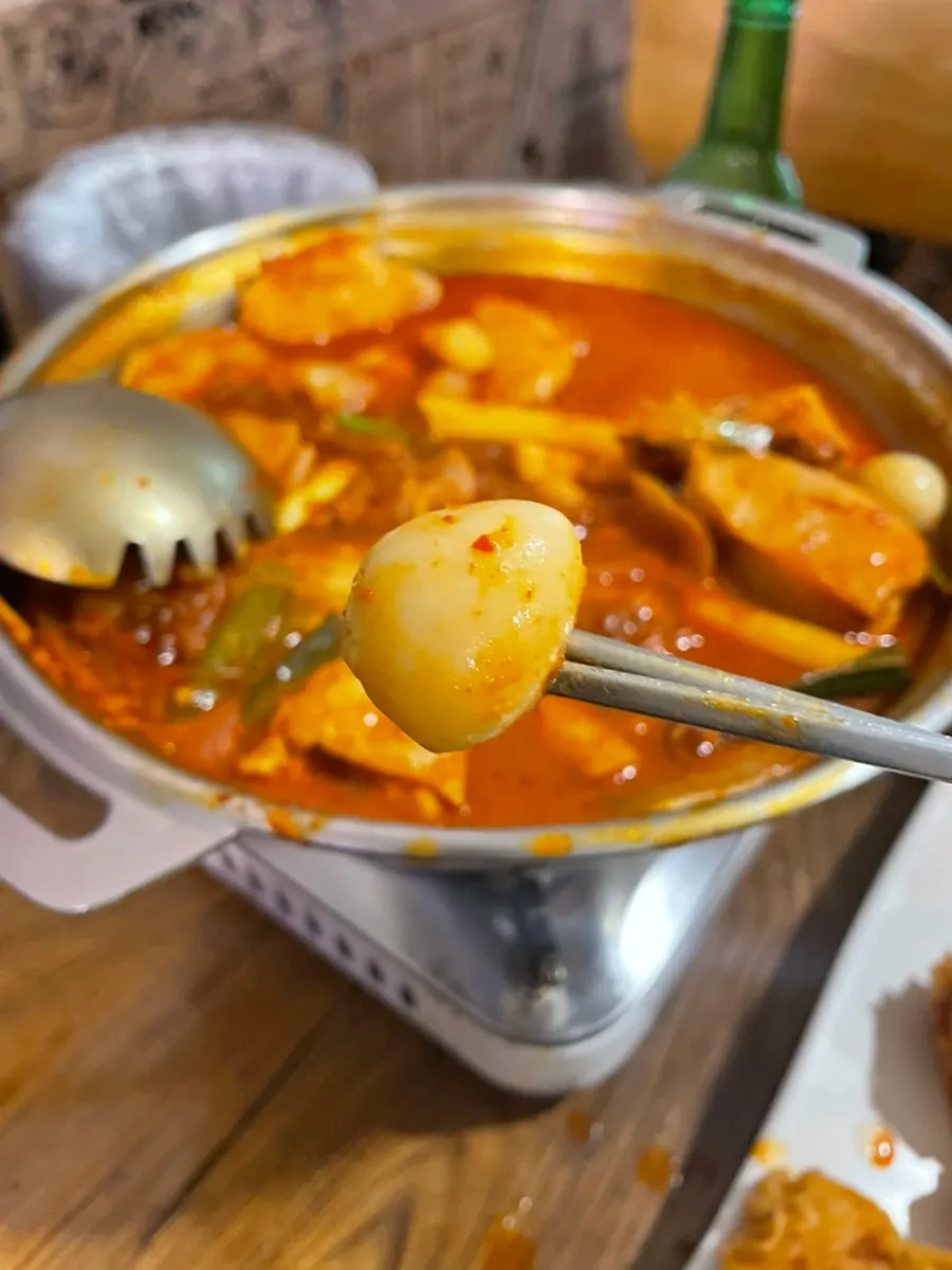 Chicken and quail eggs in dakdoritang