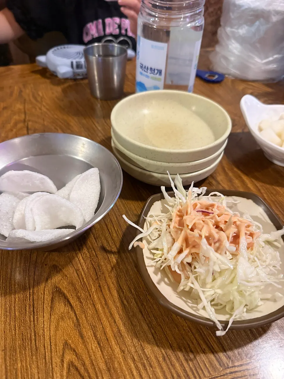 Cabbage salad served as a basic side dish