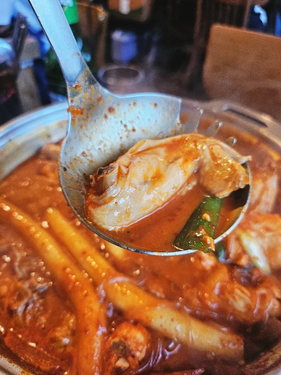 양념이 밴 부드러운 닭도리탕 닭고기