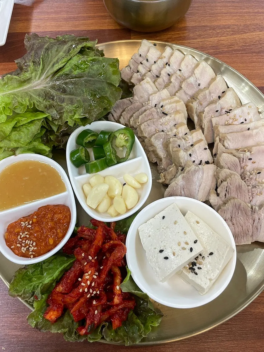 순대와 겉절이김치 밑반찬