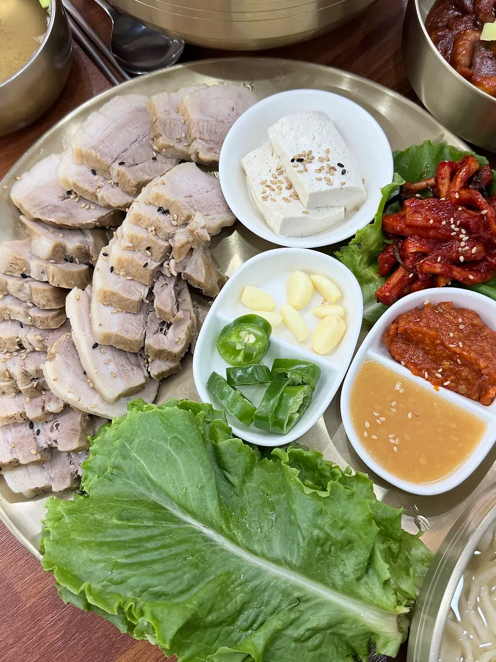 신선면가 보쌈 소자 한 접시