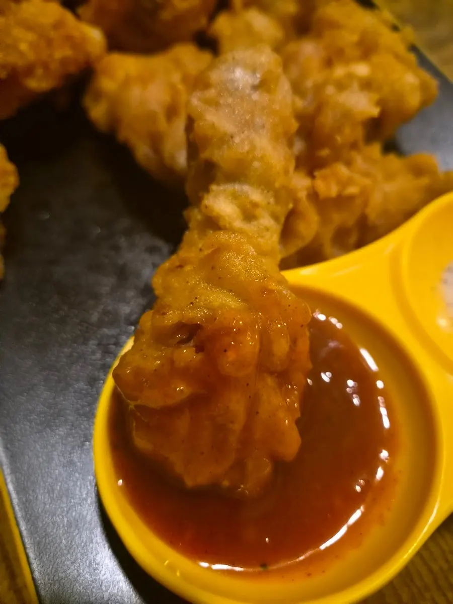 Golden-fried half order of old-style fried chicken
