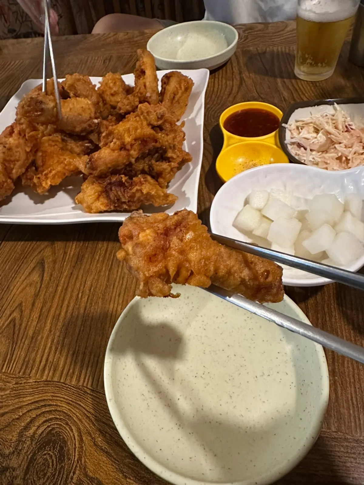 바삭한 옛날통닭 클로즈업