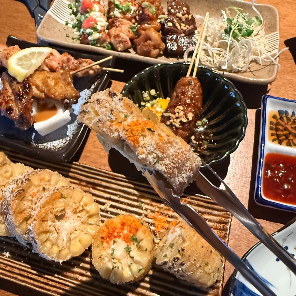 토시살과 닭꼬치 모둠