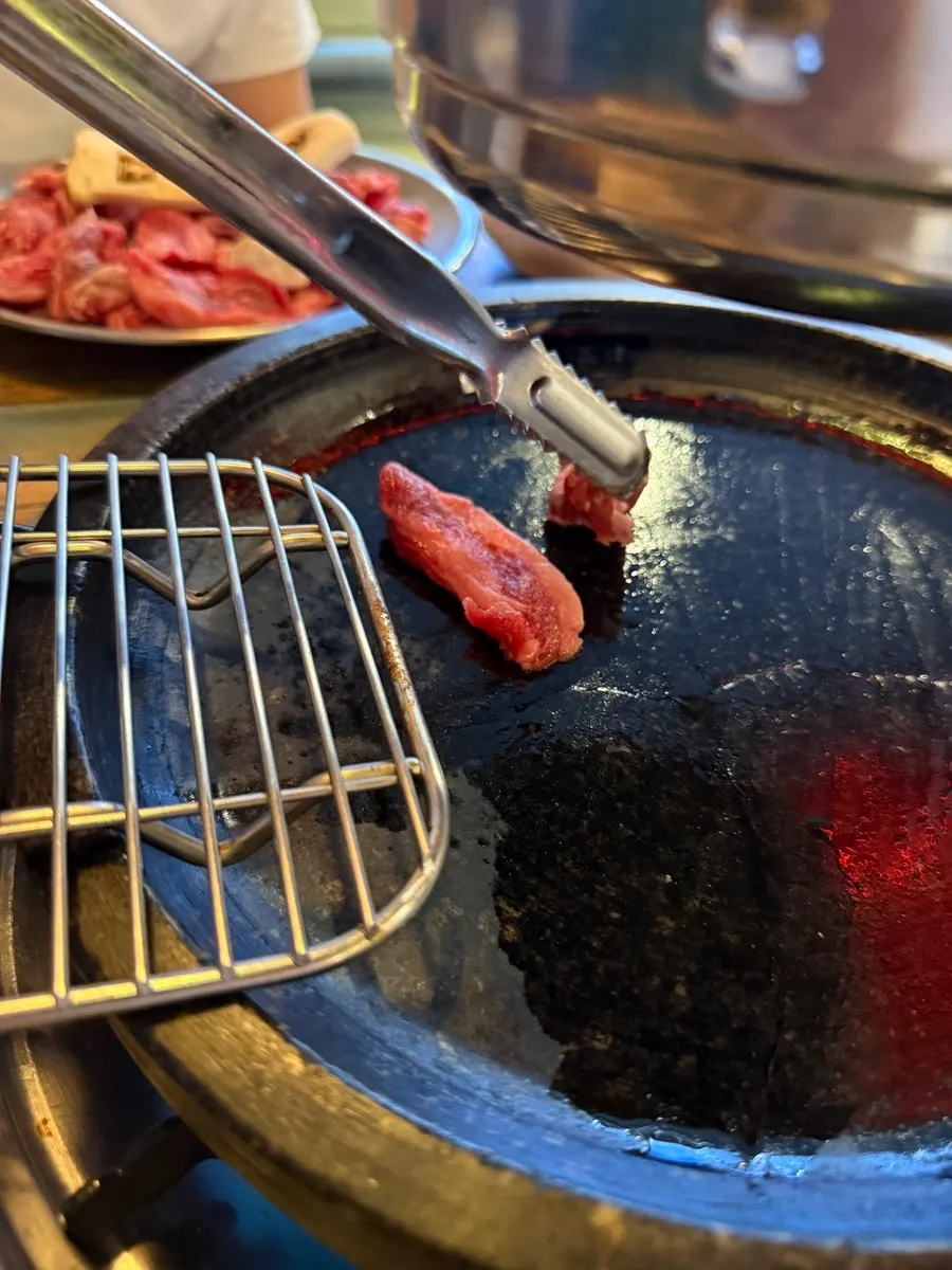 고기와 함께 먹은 곁들임 음식