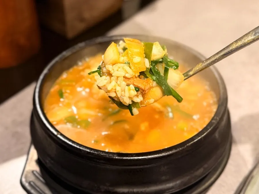 Doenjang sulbap served bubbling hot