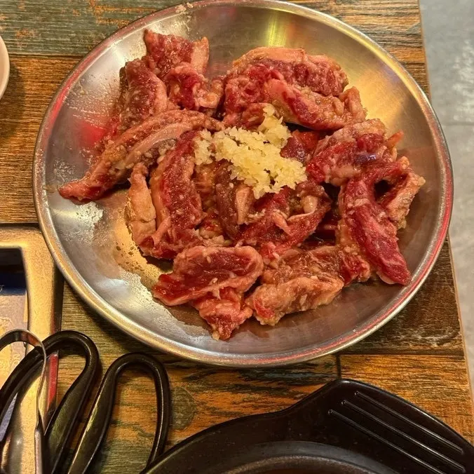 소갈비살과 밥 한 상