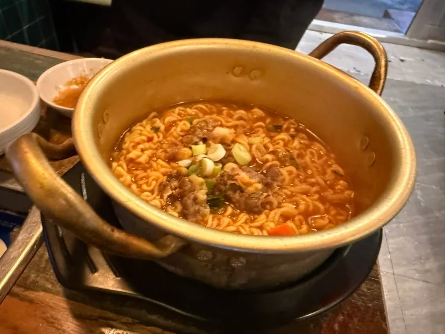 마무리로 주문한 한우라면