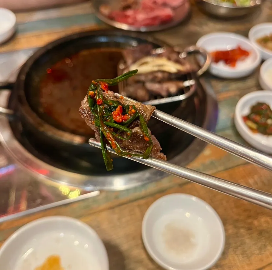 A side dish plate of spicy peppers
