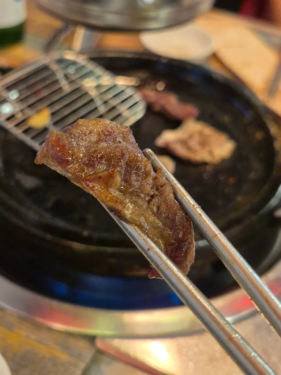 Aged short rib on the stone griddle