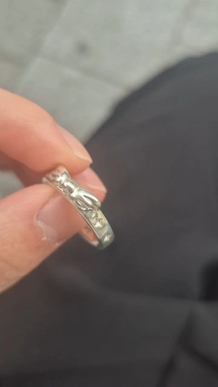 Finished wing ring delivered in silver plating