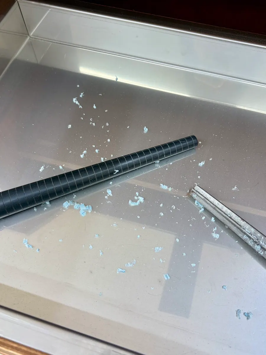Sizing a size 11 wax ring for the index finger