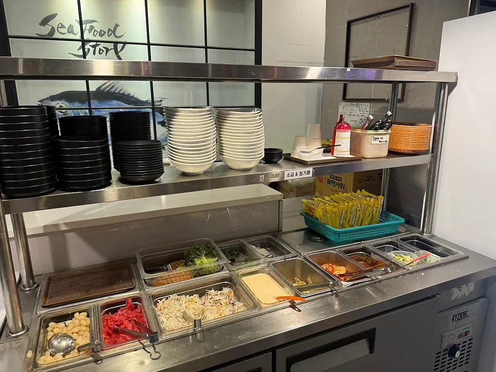 Side dishes served with the couple's set