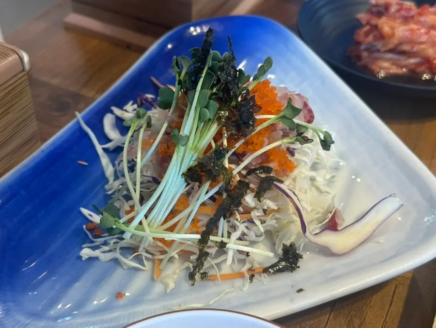 Two kinds of sushi including salmon
