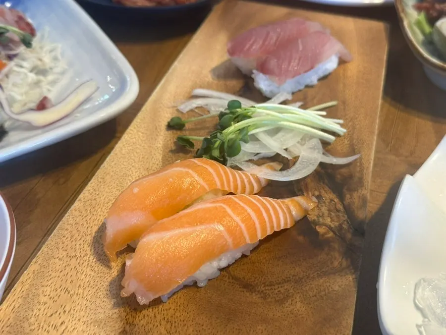 Flying fish roe mixed sashimi