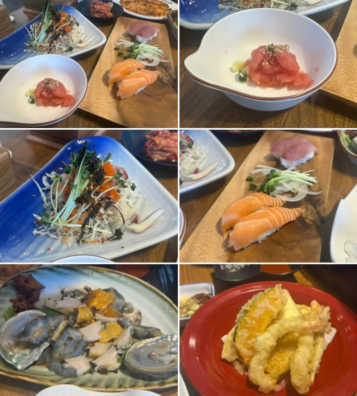 Full view of the Lunch Special Sashimi Set [Jin] spread