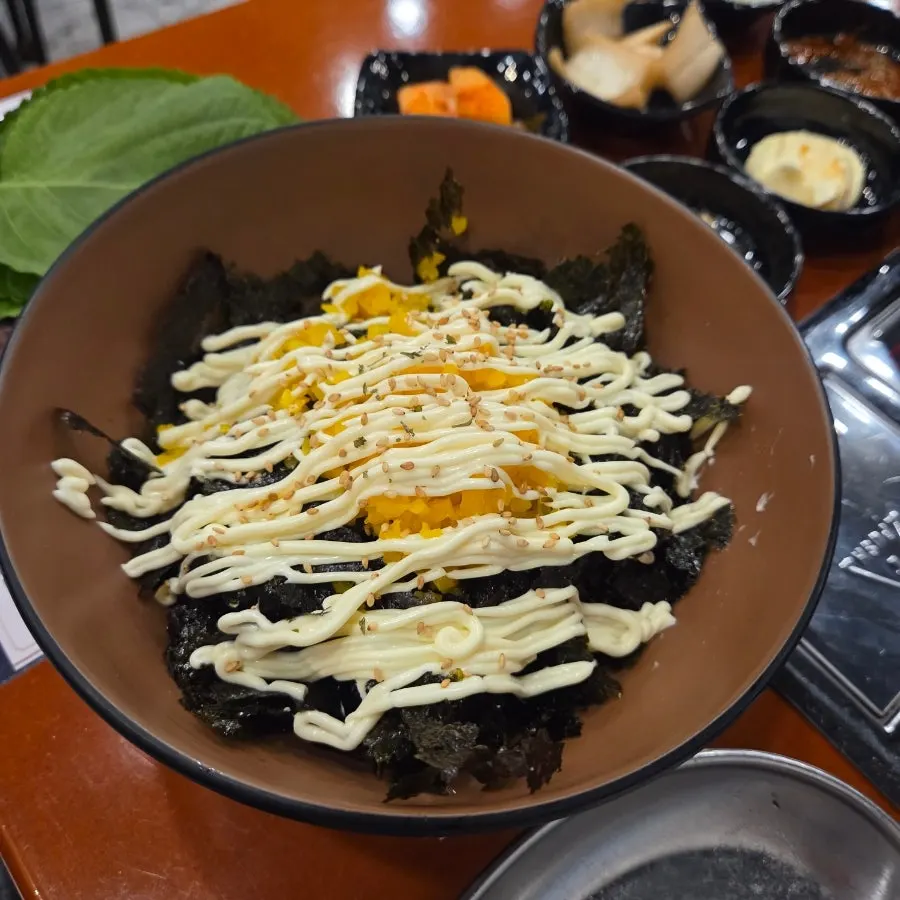 식사를 마친 연수곱창 테이블