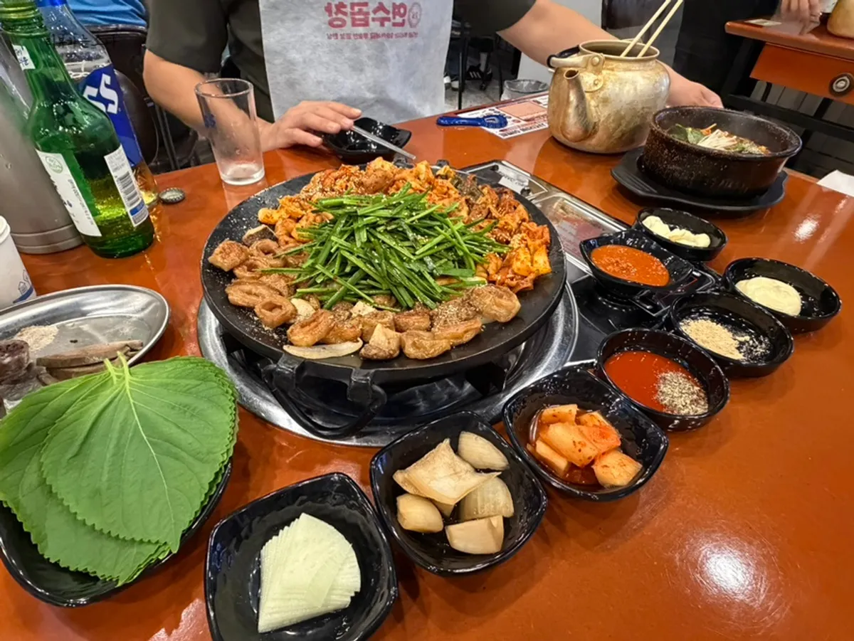 연수역 곱창집 연수곱창의 곱창 한 상