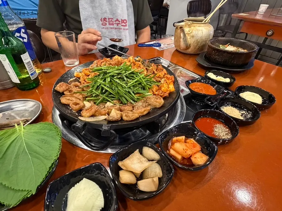 연수곱창모둠한상 상차림 전체