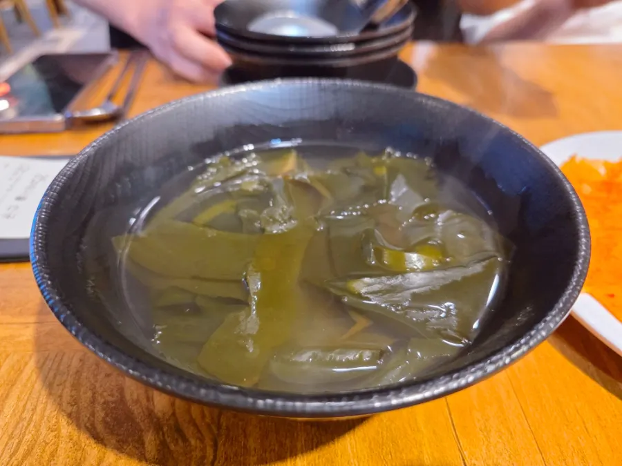 Golden-brown kimchi pancake
