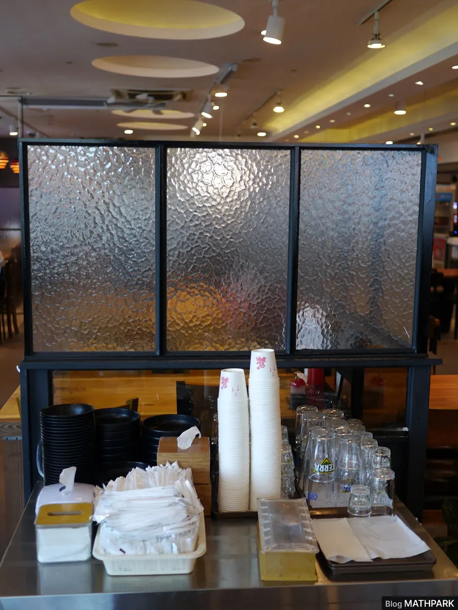 Corner with dishware and a coffee machine
