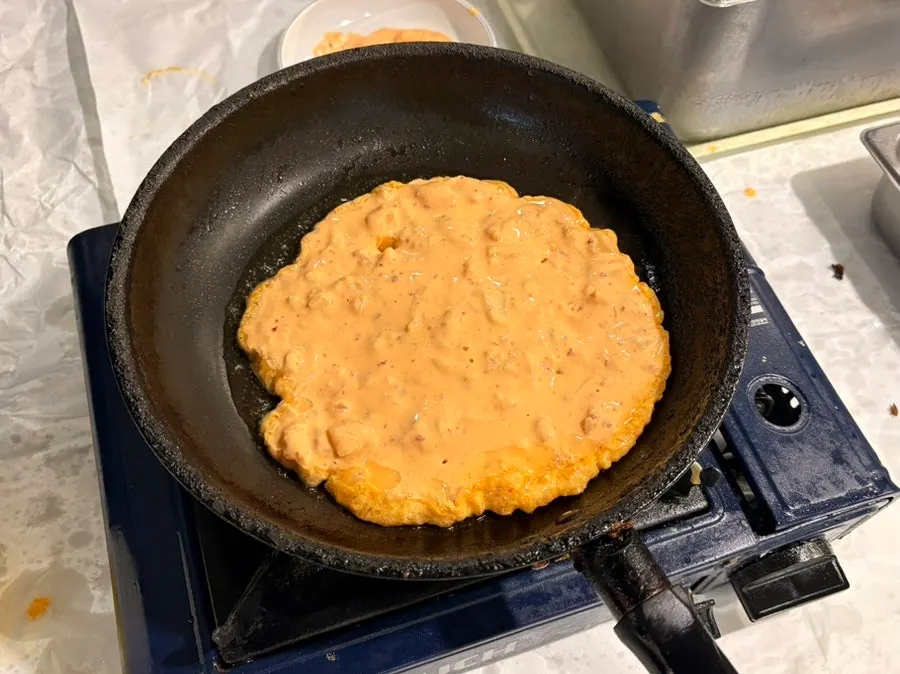 셀프 김치전 조리 과정