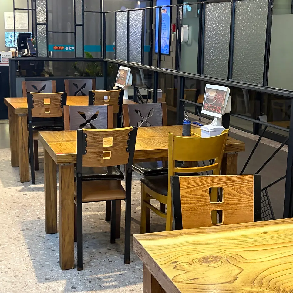 Area for cooking your own kimchi pancakes