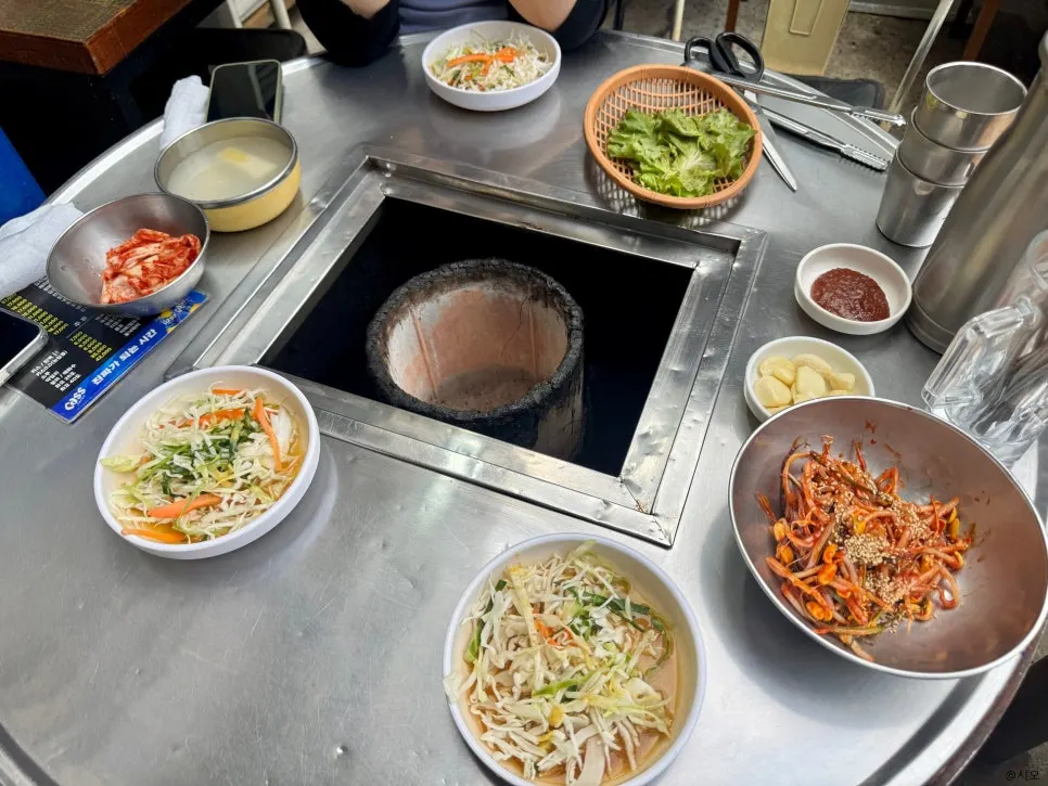 Meal menu listing at Yeontan Gongjang