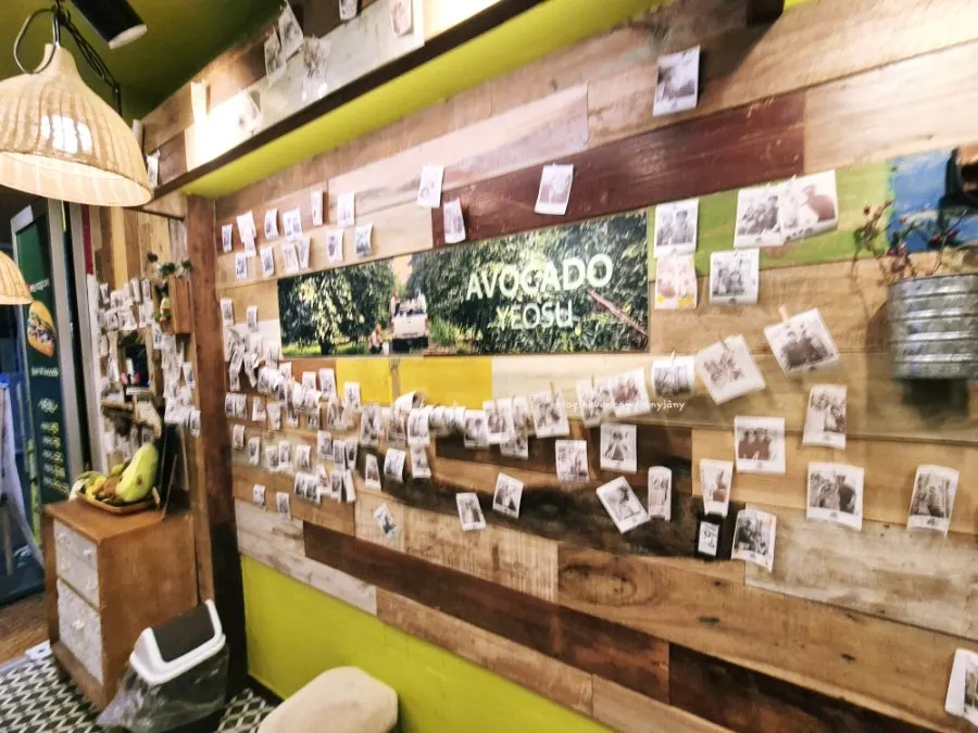 Seating area inside Avocado Yeosu