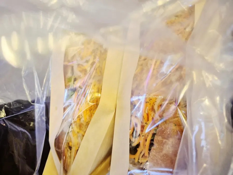 Carefully packed banh mi takeout bag