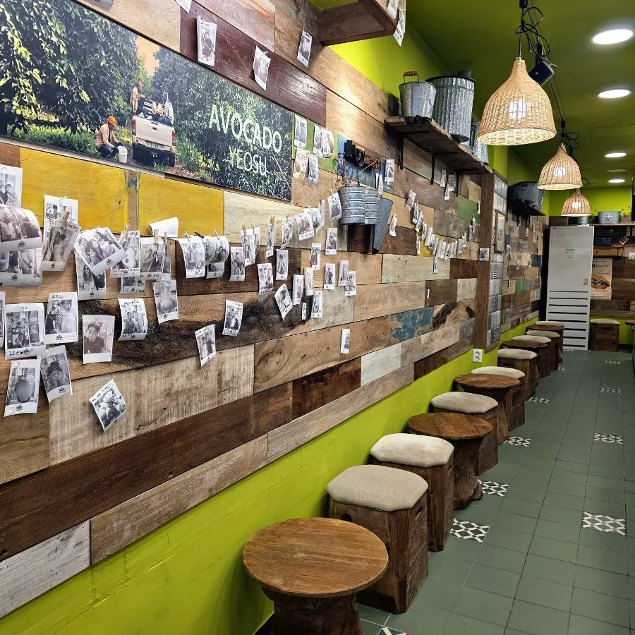 Indoor seating area at Avocado Yeosu