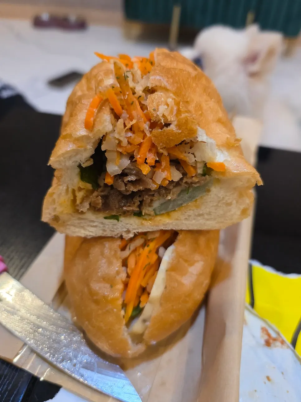 A hearty avocado banh mi that works as a full meal