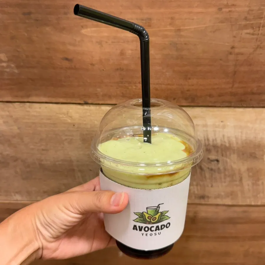 Pale green avocado menu item