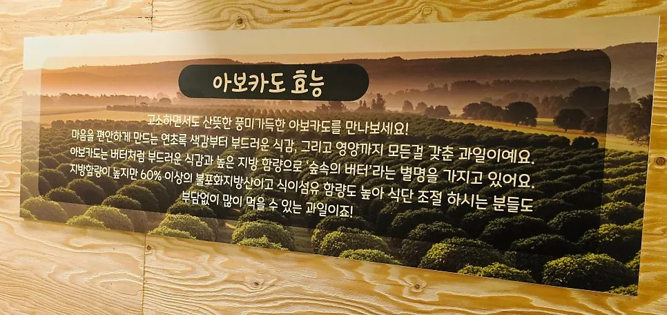 아보카도 여수 주문 카운터 주변
