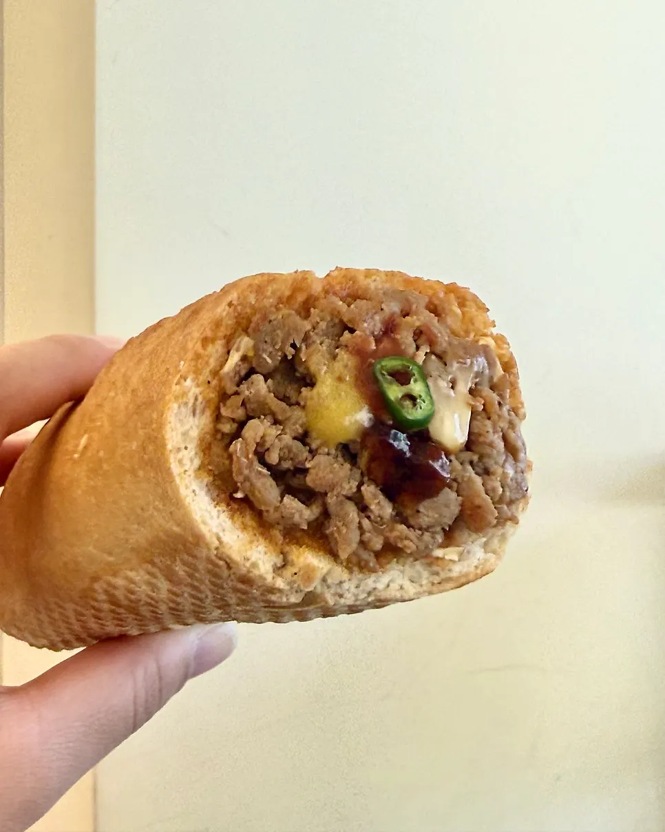바게트버거와 쑥 아이스크림 주문 메뉴