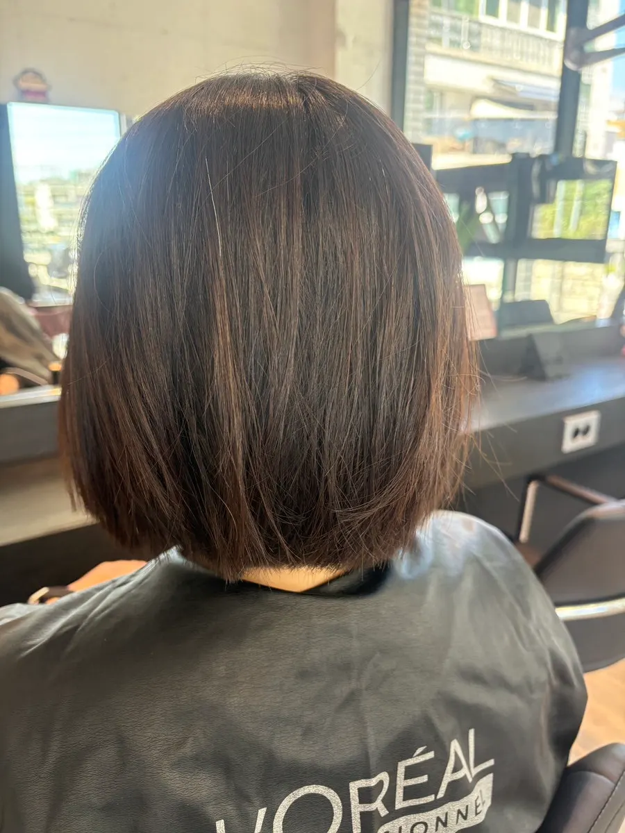 Hair before coloring with the recommended shade