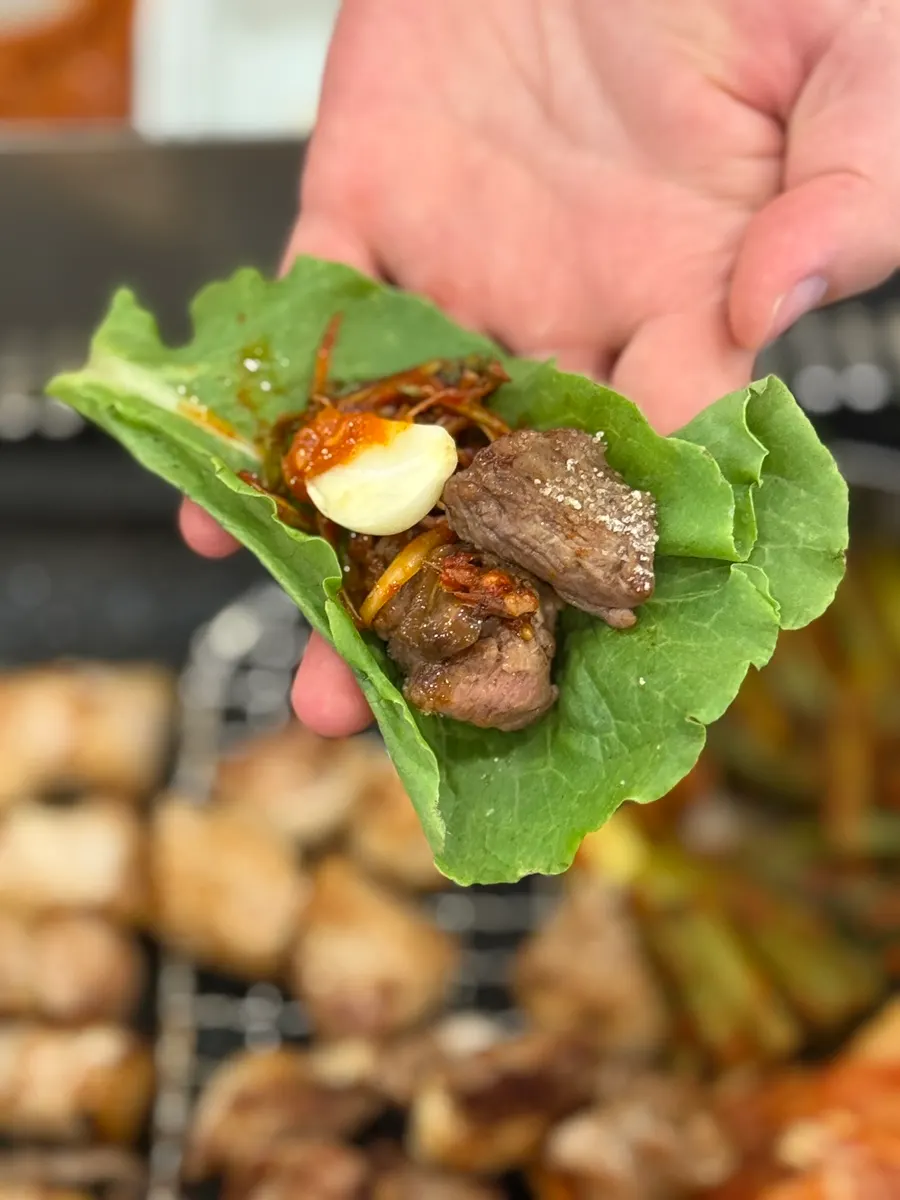 리필해서 먹은 와사비 표고버섯 조림