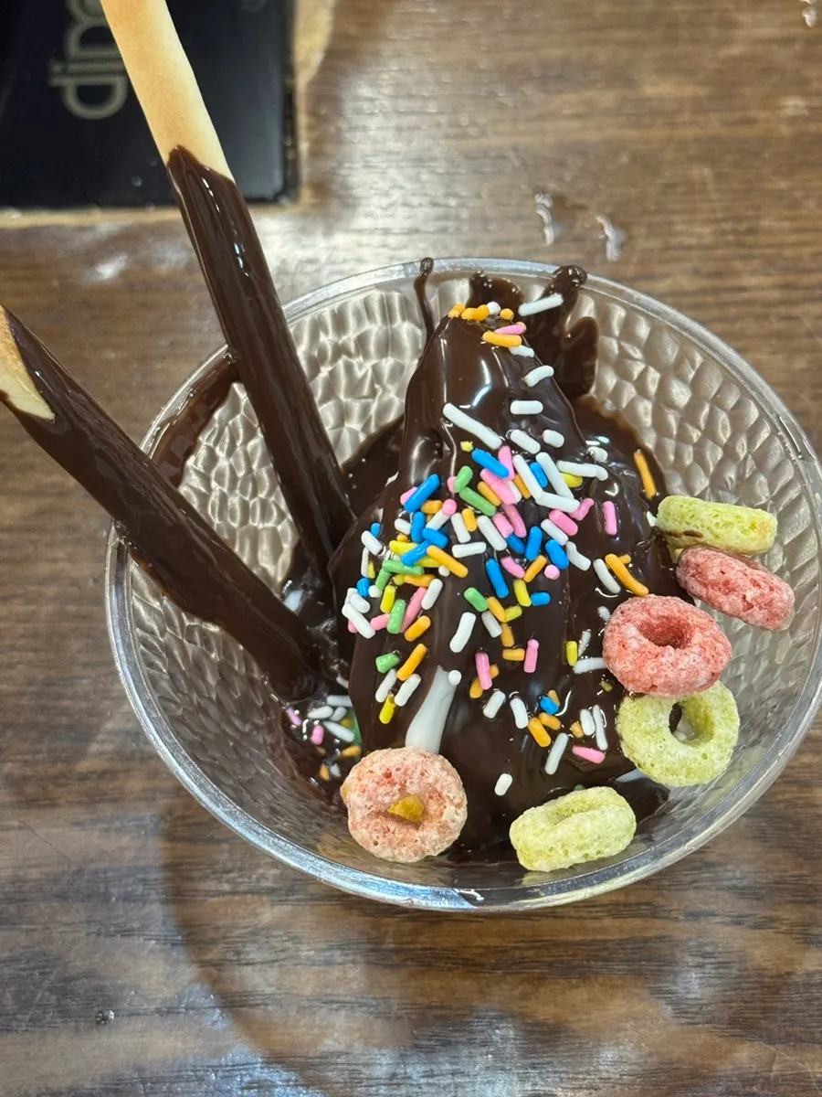 Homemade Pepero made with chocolate fondue