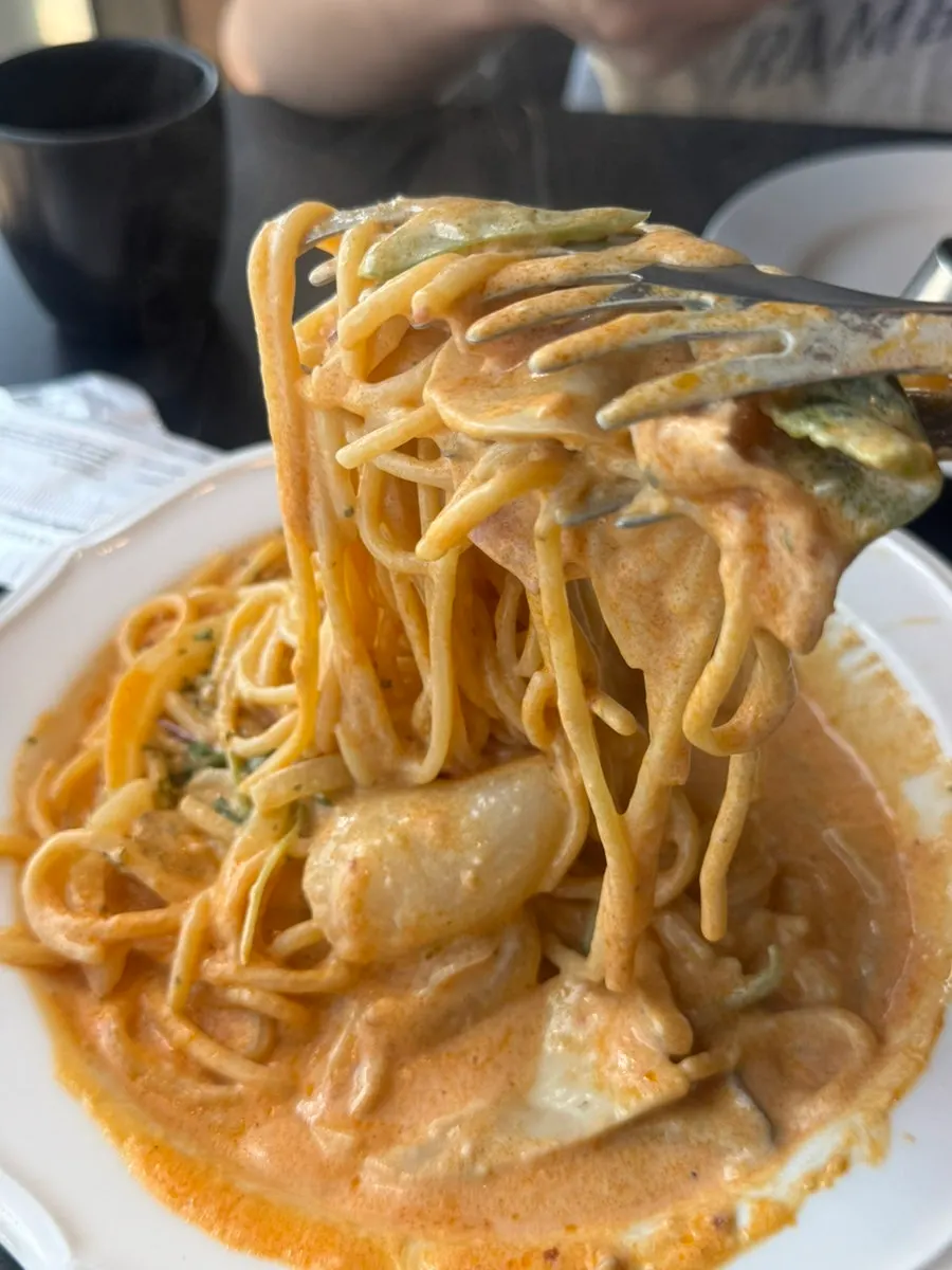 Meal served with gat kimchi