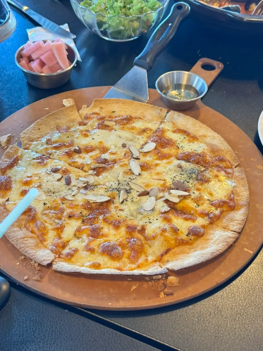 Five dishes ordered to share among the group