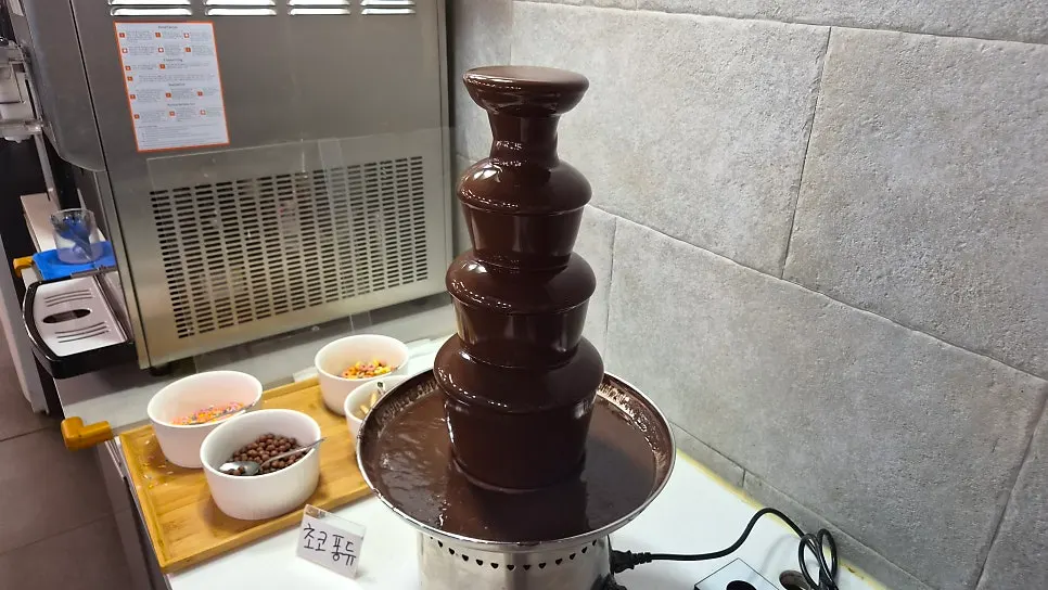 Ice cream brought over to finish the meal